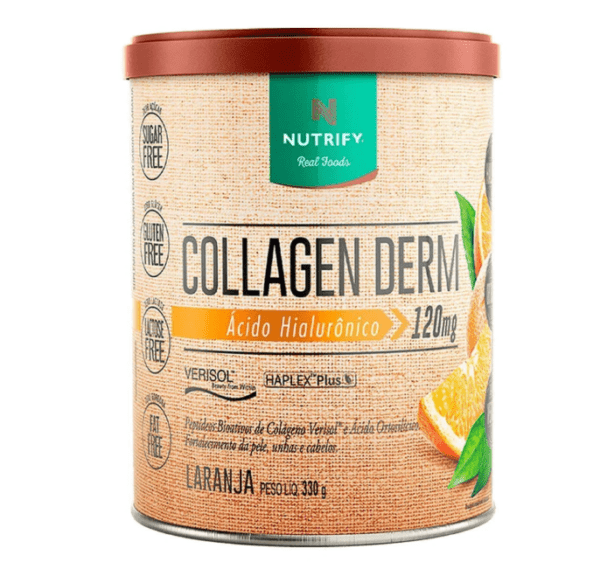 Colágeno Collagen Derm Nutrify sabor Laranja 330g
