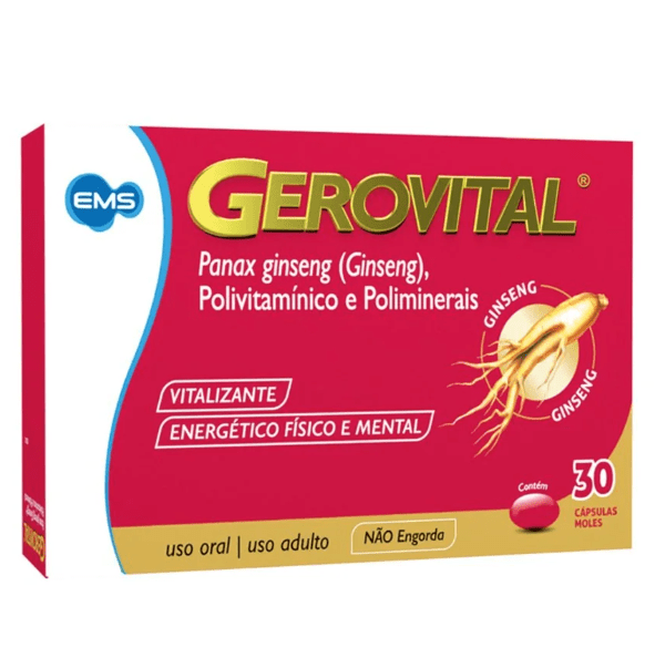 Polivitamínico Gerovital com 30 Cápsulas