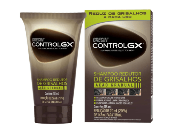 Shampoo Redutor De Grisalhos Grecin Control GX 118ml