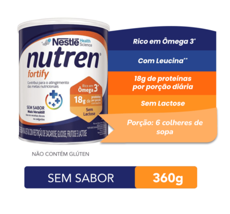 Suplemento Alimentar Nutren Fortify sem sabor 360g - Imagem 2