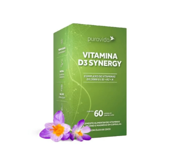 Vitamina D3 Synergy Puravida 60 Capsulas
