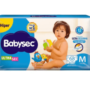 Fralda Descartável Babysec Ultra Sec Hiper M 68 Unidades