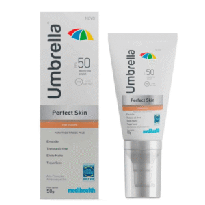 Protetor Solar Facial Umbrella Perfect Skin FPS 50 cor Escuro 50g